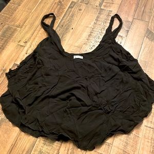 Intimatly FREE PEOPLE - black multilayer loose fit tank
